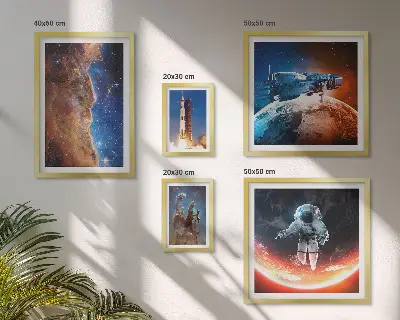 Vesmírné cestování galaxií poliptyk v rámu