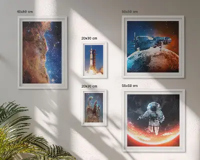 Vesmírné cestování galaxií poliptyk v rámu