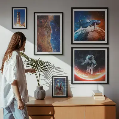Vesmírné cestování galaxií poliptyk v rámu