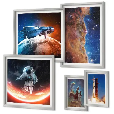 Vesmírné cestování galaxií poliptyk v rámu