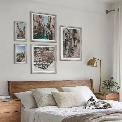 Okouzlující evropské uličky poliptyk v rámu