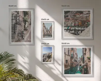 Okouzlující evropské uličky poliptyk v rámu