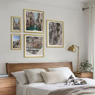 Okouzlující evropské uličky poliptyk v rámu
