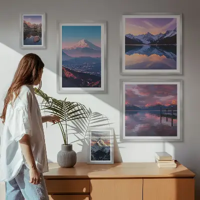 Sada obrazů do ložnice s motivem horských vrcholků