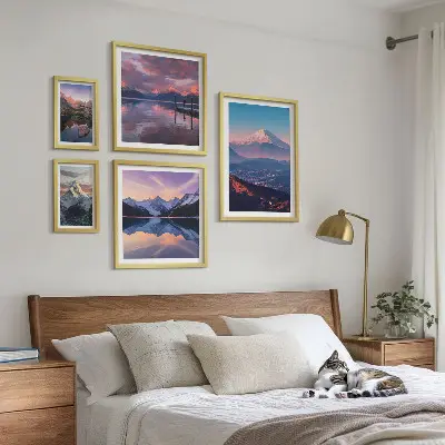 Sada obrazů do ložnice s motivem horských vrcholků