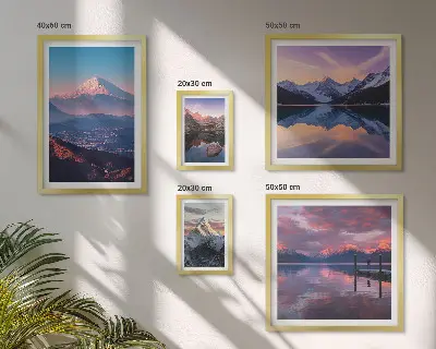 Sada obrazů do ložnice s motivem horských vrcholků