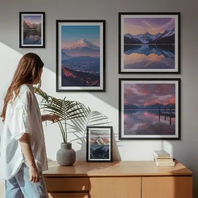Sada obrazů do ložnice s motivem horských vrcholků