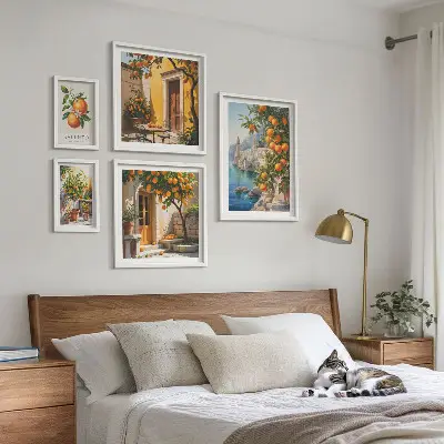 Atmosférické ovocné výhledy v rámu jako polyptych