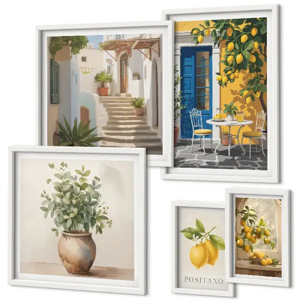 Poliptyk v rámu inspirace v citrusovém stylu
