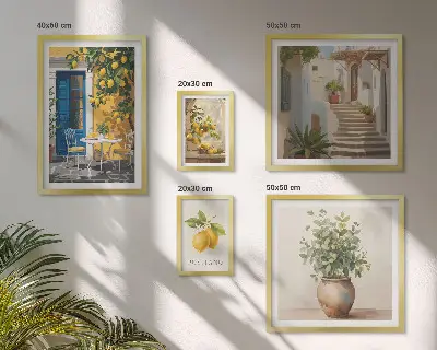 Poliptyk v rámu inspirace v citrusovém stylu