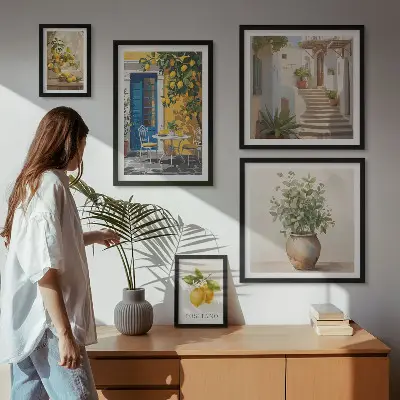 Poliptyk v rámu inspirace v citrusovém stylu