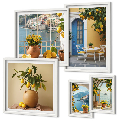 Sada obrazů do ložnice Inspirace citronovým sluncem