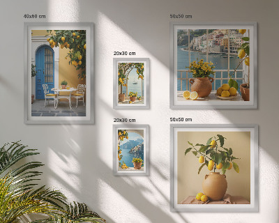 Sada obrazů do ložnice Inspirace citronovým sluncem