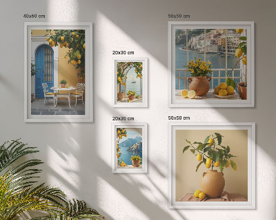 Sada obrazů do ložnice Inspirace citronovým sluncem