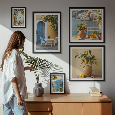 Sada obrazů do ložnice Inspirace citronovým sluncem
