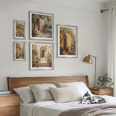 Okouzlující oranžové uličky poliptyk v rámu