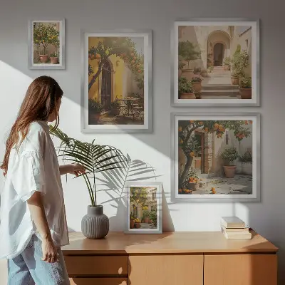 Okouzlující oranžové uličky poliptyk v rámu