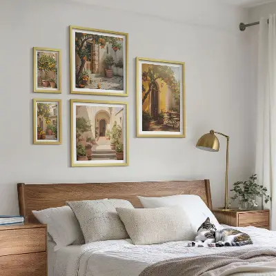 Okouzlující oranžové uličky poliptyk v rámu