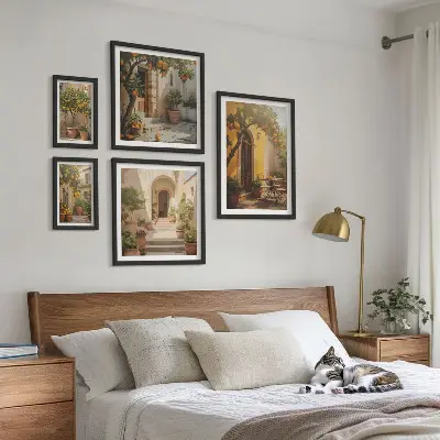 Okouzlující oranžové uličky poliptyk v rámu