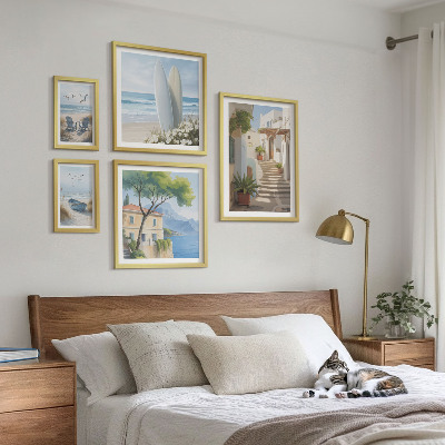 Sada obrazů do ložnice Stylové výhledy na moře