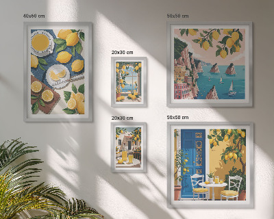 Sada obrazů do ložnice Citronová svěžest boho léto