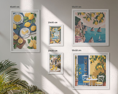 Sada obrazů do ložnice Citronová svěžest boho léto