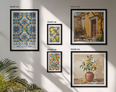 Sada obrazů do ložnice Italské citrusové plody ve středomořském stylu