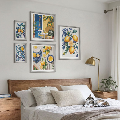 Sada obrazů do ložnice Citrusová provensálská kuchyně