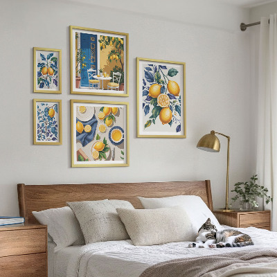 Sada obrazů do ložnice Citrusová provensálská kuchyně