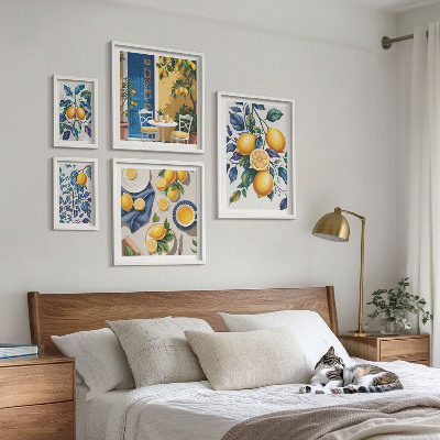 Sada obrazů do ložnice Citrusová provensálská kuchyně