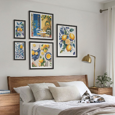 Sada obrazů do ložnice Citrusová provensálská kuchyně