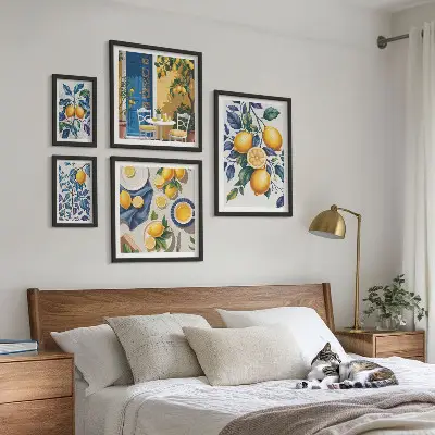 Sada obrazů Citrusová provensálská kuchyně do ložnice