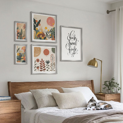 Sada obrazů do ložnice Stylové rostlinné dekorace