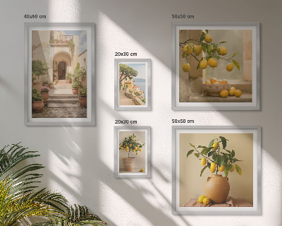 Sada obrazů do ložnice Stylové citrusové dekorace