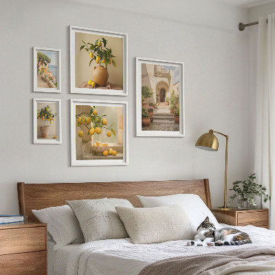 Sada obrazů do ložnice Stylové citrusové dekorace
