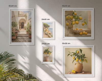 Sada obrazů do ložnice Stylové citrusové dekorace