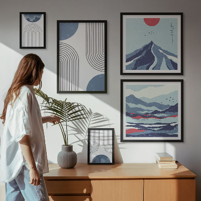 Poliptyk v rámu Abstraktní geometrie krajiny