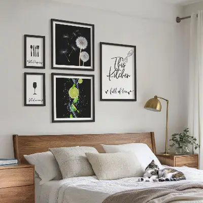 Sada obrazů do ložnice s motivem kuchyňské inspirace s láskou