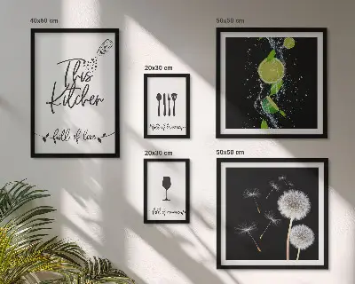 Sada obrazů do ložnice s motivem kuchyňské inspirace s láskou