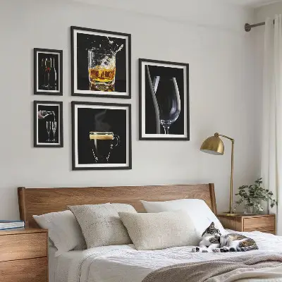 Koktejly, nápoje a barový styl moderní vícedílný obraz v rámu
