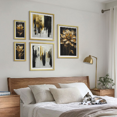 Sada obrazů do ložnice Květinové motivy, elegance, moderna