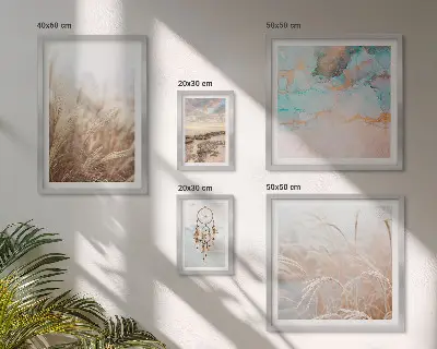 Přírodní boho etno krajiny poliptyk v rámu