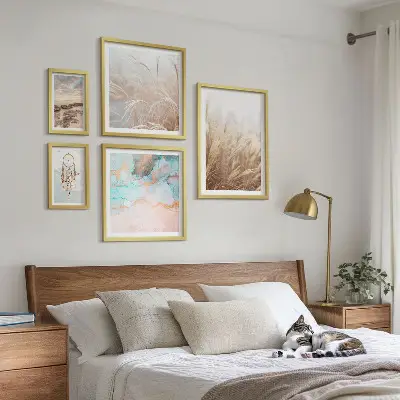 Přírodní boho etno krajiny poliptyk v rámu