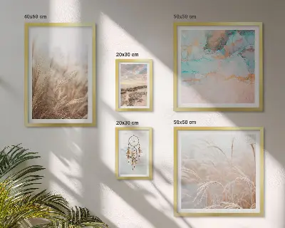 Přírodní boho etno krajiny poliptyk v rámu