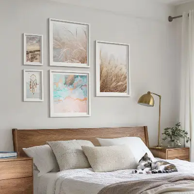 Přírodní boho etno krajiny poliptyk v rámu
