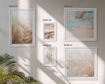 Přírodní boho etno krajiny poliptyk v rámu