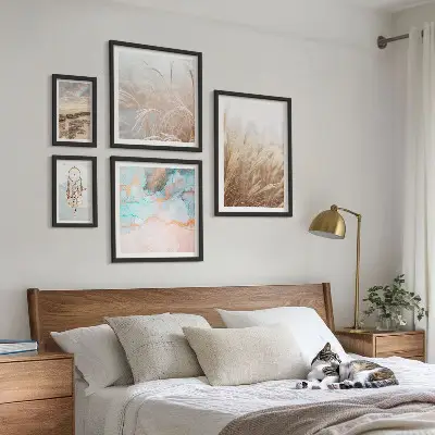 Přírodní boho etno krajiny poliptyk v rámu