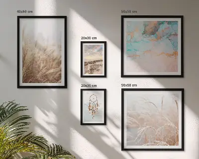 Přírodní boho etno krajiny poliptyk v rámu