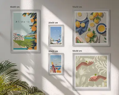 Poliptyk v rámu dovolená v Itálii na pobřeží Amalfi a ostrově Capri