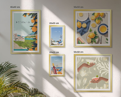 Poliptyk v rámu Dovolená v Itálii na Amalfi v Capri